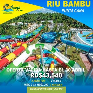 Riu Bambu Punta Cana – Hasta el 30 abril 2024