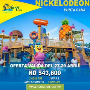 Nickelodeon Punta Cana – 27 al 29 Abril 2024